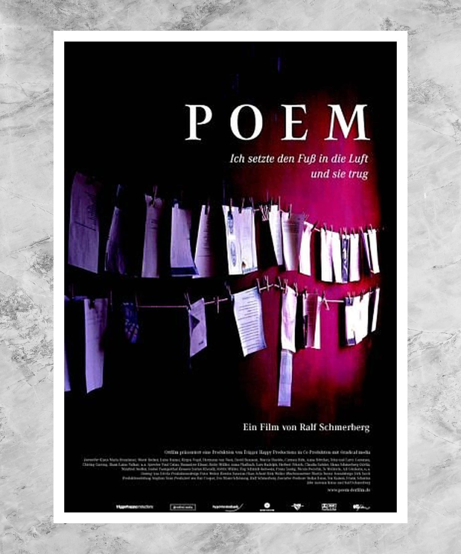 Poem - Ich setzte den Fuß in die Luft und sie trug Poster